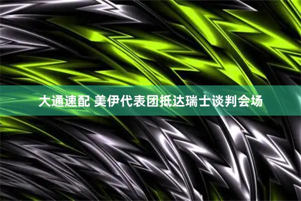 大通速配 美伊代表团抵达瑞士谈判会场