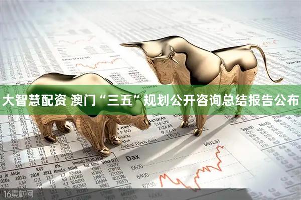 大智慧配资 澳门“三五”规划公开咨询总结报告公布